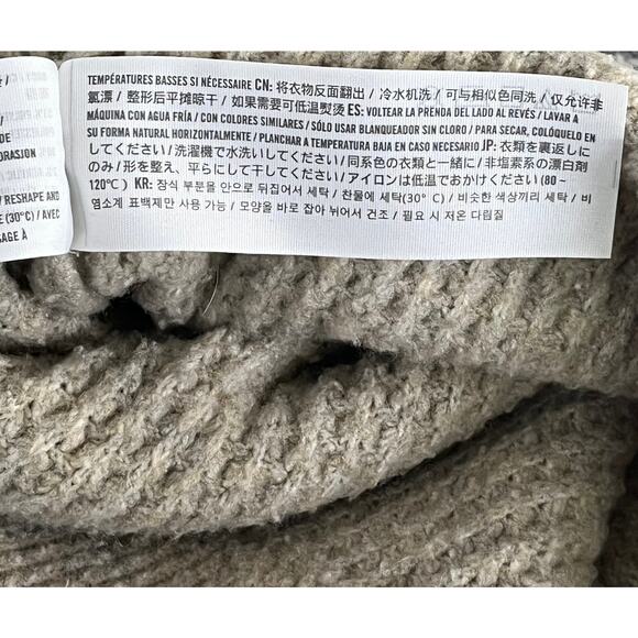 Abercrombie & Fitch Taupe Hooded Kangaroo Pocket Knit Sweater Reg Size - Picture 8 of 8